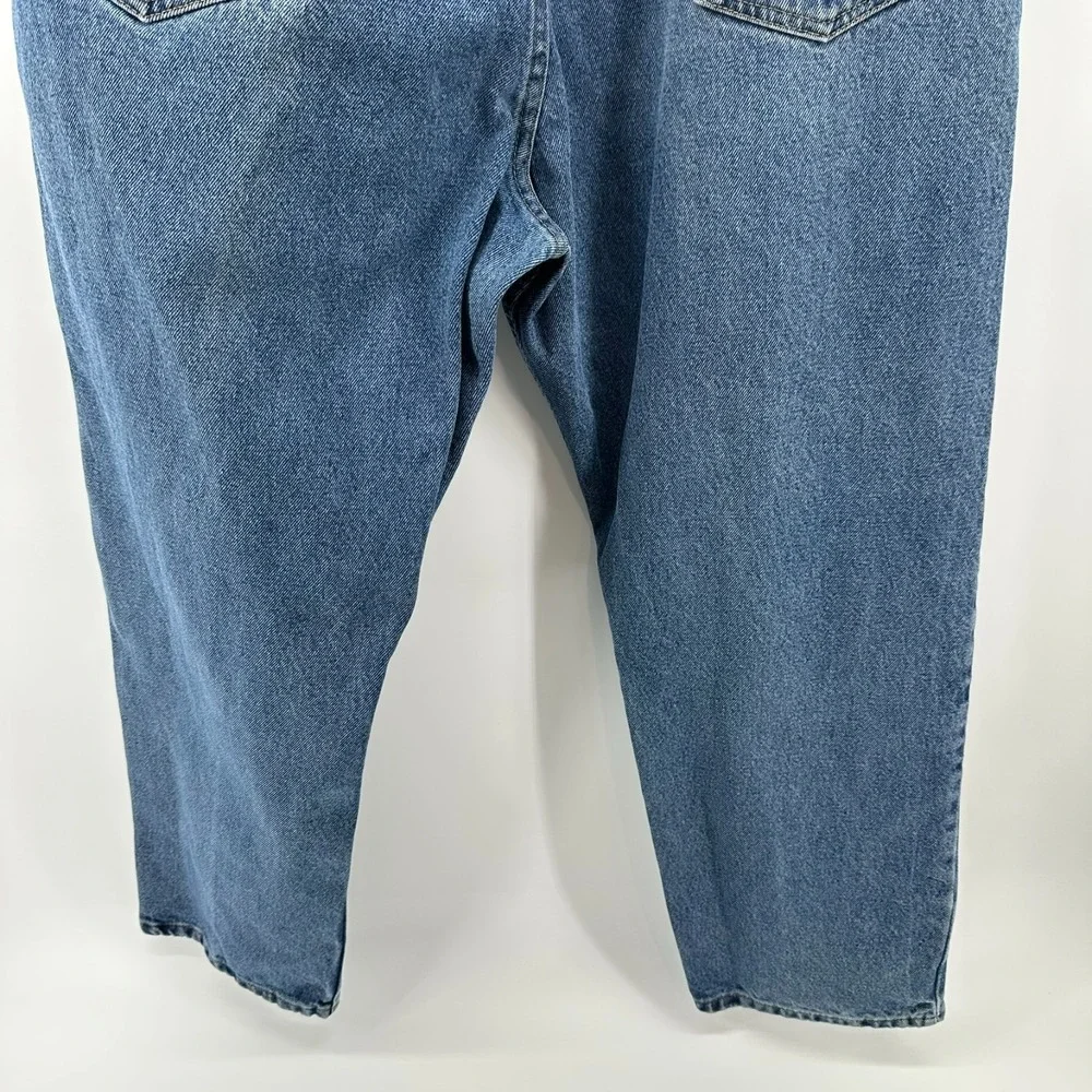 Wrangler Straight Jeans Mens 40x30 Blue Denim Relaxed Fit‎ High Rise 5-Pocket